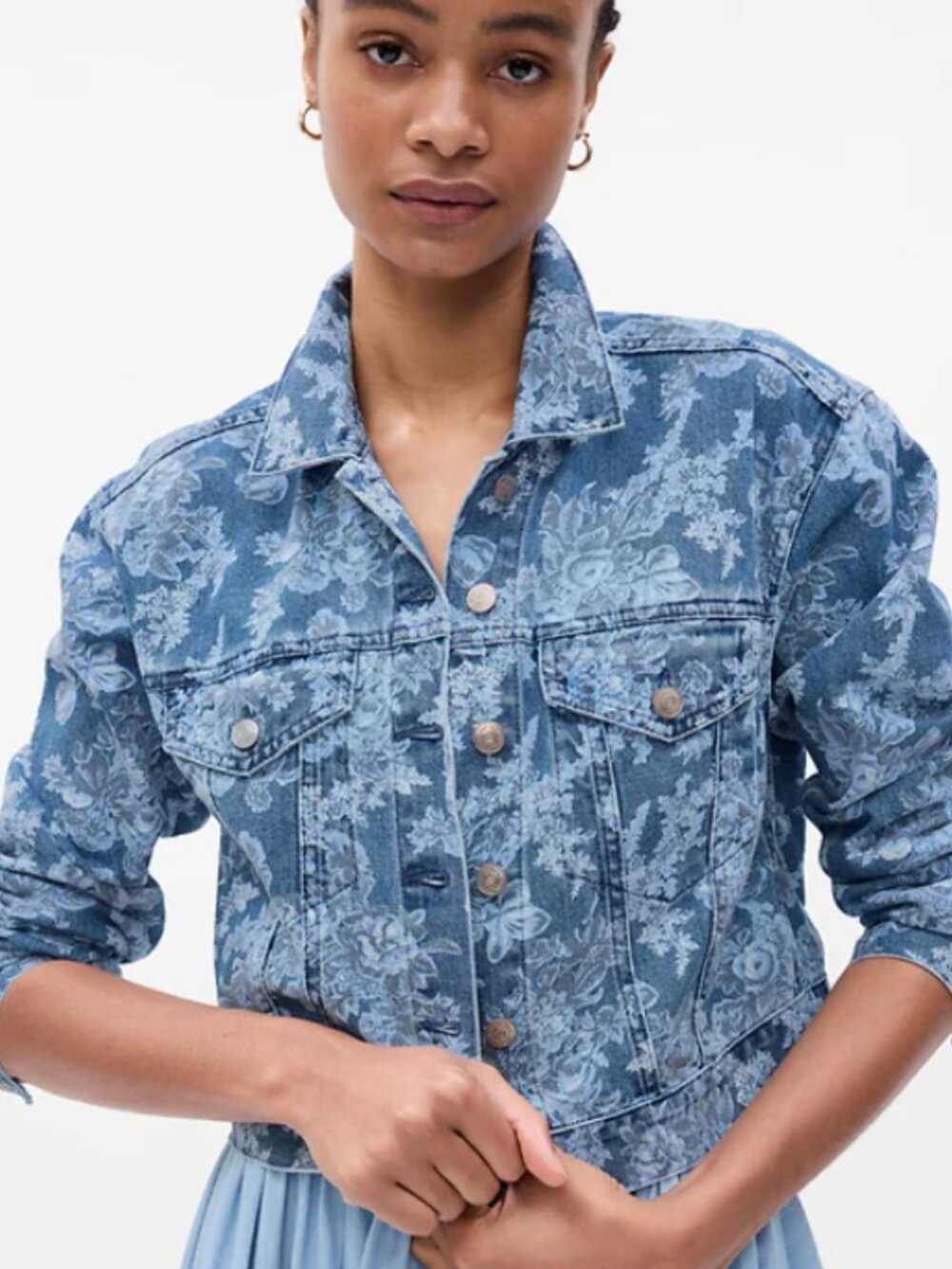 LoveShackFancy x Gap | Floral Icon Denim Jacket